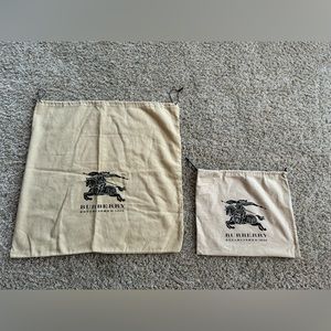 2 Burberry Dust Bags 22”x22” and 11”x14”